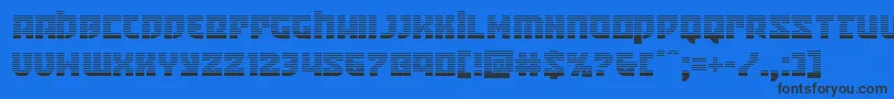 フォントCrazyivangrad – 黒い文字の青い背景