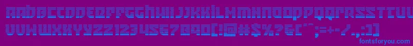 フォントCrazyivangrad – 紫色の背景に青い文字