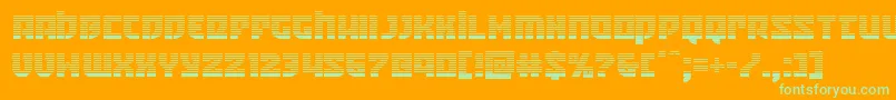 Crazyivangrad Font – Green Fonts on Orange Background