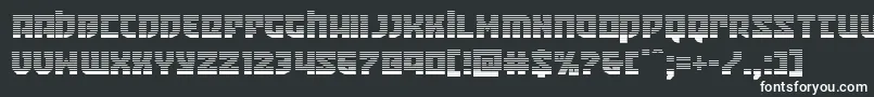 Crazyivangrad-fontti – valkoiset fontit mustalla taustalla