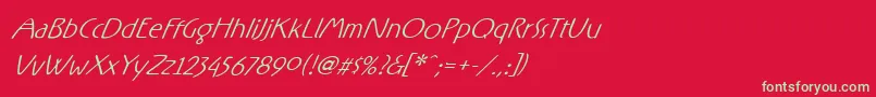 フォントRxfo – 赤い背景に緑の文字