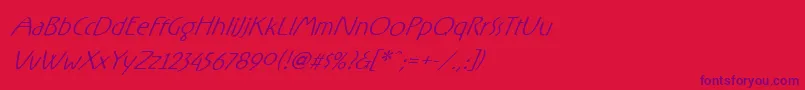 Rxfo Font – Purple Fonts on Red Background