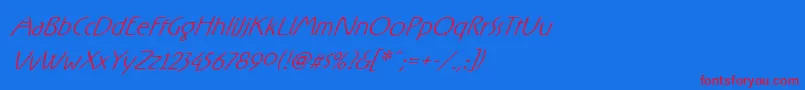 Rxfo Font – Red Fonts on Blue Background