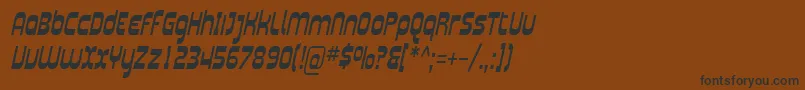 SfplasmaticacondItalic Font – Black Fonts on Brown Background