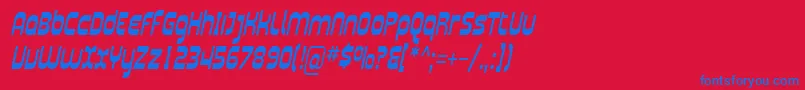 SfplasmaticacondItalic Font – Blue Fonts on Red Background