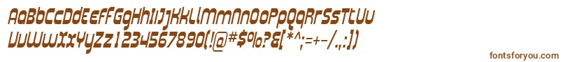 SfplasmaticacondItalic Font – Brown Fonts on White Background