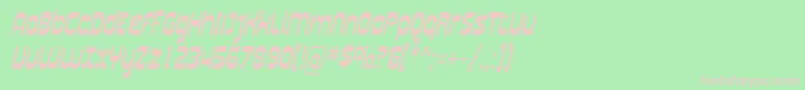 SfplasmaticacondItalic Font – Pink Fonts on Green Background