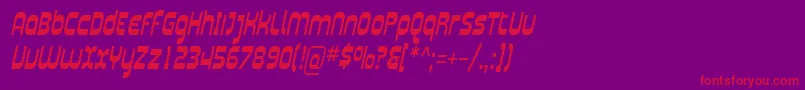 SfplasmaticacondItalic Font – Red Fonts on Purple Background