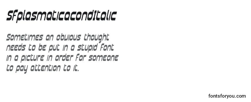 Шрифт SfplasmaticacondItalic
