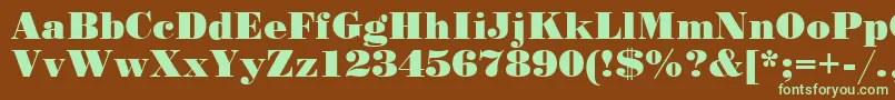 StandartPoster Font – Green Fonts on Brown Background