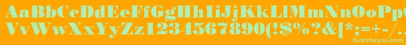 StandartPoster Font – Green Fonts on Orange Background