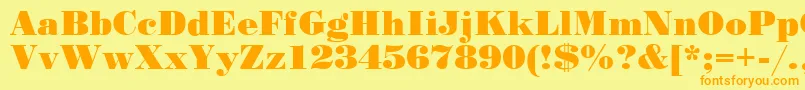 StandartPoster Font – Orange Fonts on Yellow Background