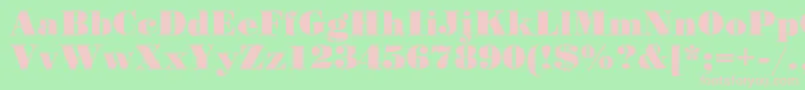 フォントStandartPoster – 緑の背景にピンクのフォント