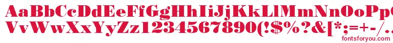 StandartPoster-fontti – punaiset fontit valkoisella taustalla