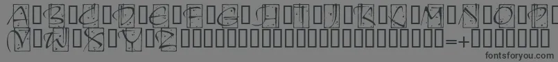KendoinitialsitcTt Font – Black Fonts on Gray Background