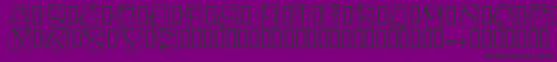 KendoinitialsitcTt Font – Black Fonts on Purple Background