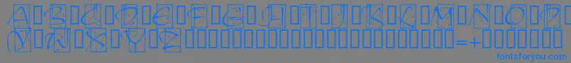 KendoinitialsitcTt Font – Blue Fonts on Gray Background