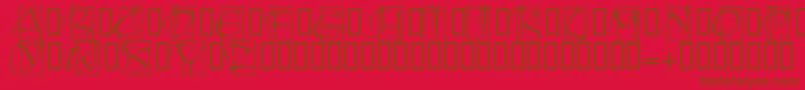 KendoinitialsitcTt Font – Brown Fonts on Red Background