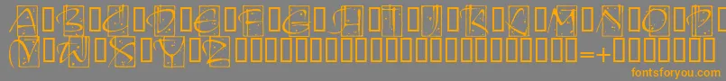 KendoinitialsitcTt Font – Orange Fonts on Gray Background