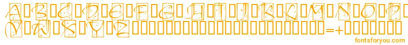 KendoinitialsitcTt Font – Orange Fonts on White Background
