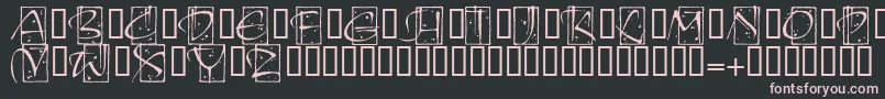 KendoinitialsitcTt Font – Pink Fonts on Black Background