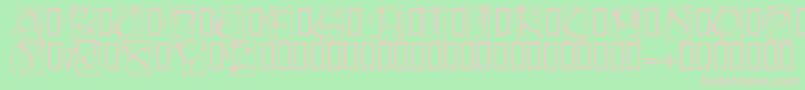 KendoinitialsitcTt Font – Pink Fonts on Green Background