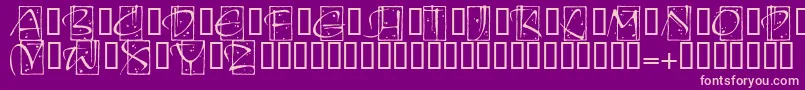 KendoinitialsitcTt Font – Pink Fonts on Purple Background