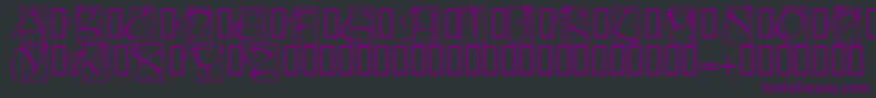 KendoinitialsitcTt Font – Purple Fonts on Black Background
