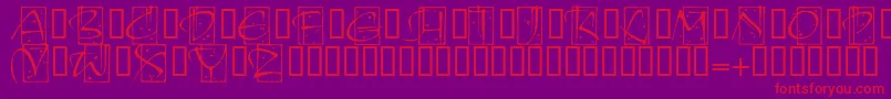 KendoinitialsitcTt Font – Red Fonts on Purple Background