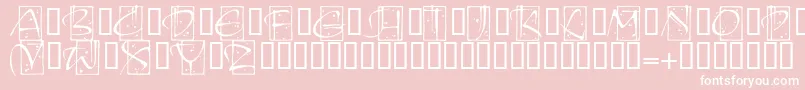 KendoinitialsitcTt Font – White Fonts on Pink Background