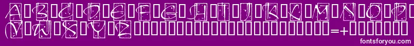 KendoinitialsitcTt Font – White Fonts on Purple Background