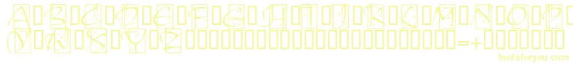 KendoinitialsitcTt Font – Yellow Fonts on White Background
