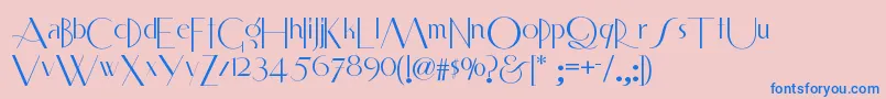 Smartfrocksnf-Schriftart – Blaue Schriften auf rosa Hintergrund