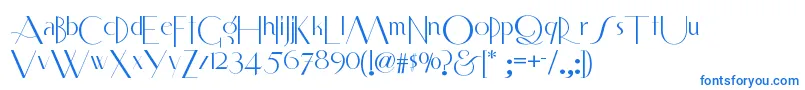Smartfrocksnf-fontti – siniset fontit valkoisella taustalla
