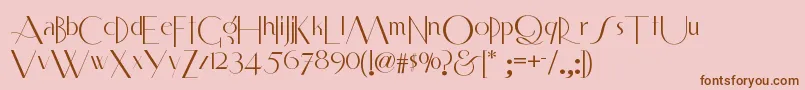 Smartfrocksnf Font – Brown Fonts on Pink Background