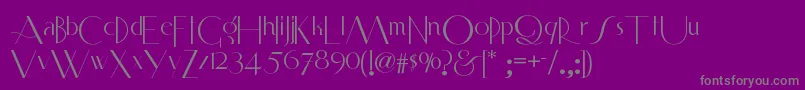 Smartfrocksnf-Schriftart – Graue Schriften auf violettem Hintergrund