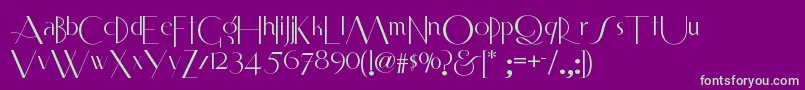 Smartfrocksnf Font – Green Fonts on Purple Background