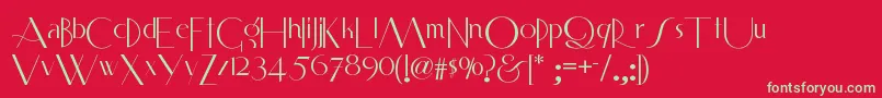 Smartfrocksnf Font – Green Fonts on Red Background