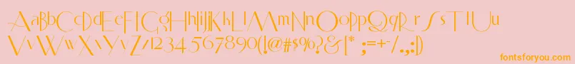 Smartfrocksnf-Schriftart – Orangefarbene Schriften auf rosa Hintergrund