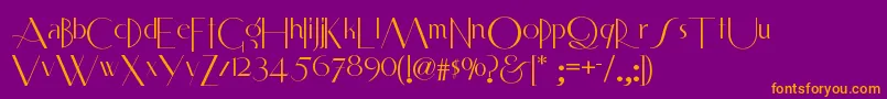 Smartfrocksnf Font – Orange Fonts on Purple Background