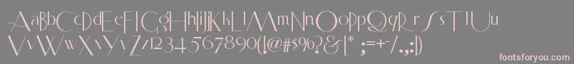 Smartfrocksnf-fontti – vaaleanpunaiset fontit harmaalla taustalla