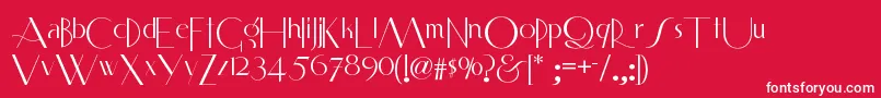 Smartfrocksnf Font – White Fonts on Red Background