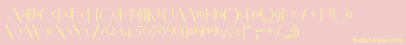 Smartfrocksnf-Schriftart – Gelbe Schriften auf rosa Hintergrund