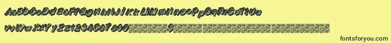Шрифт Raceflow – чёрные шрифты на жёлтом фоне