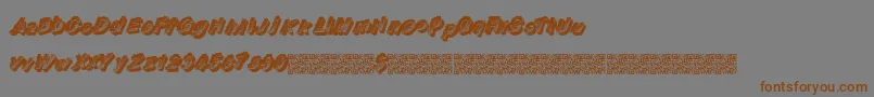 Raceflow Font – Brown Fonts on Gray Background