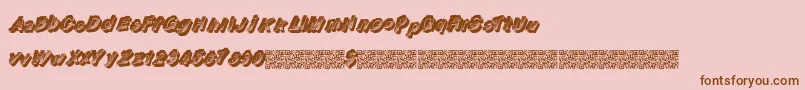 Raceflow Font – Brown Fonts on Pink Background