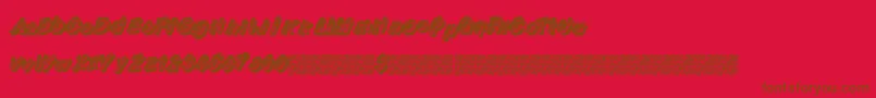 Raceflow Font – Brown Fonts on Red Background
