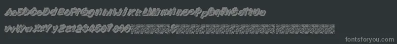 Raceflow-Schriftart – Graue Schriften auf schwarzem Hintergrund