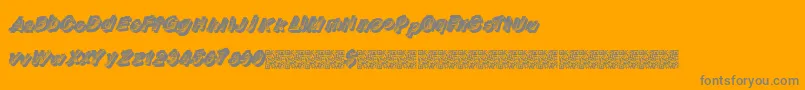 More about Raceflow Font Raceflow Font – Gray Fonts on Orange Background