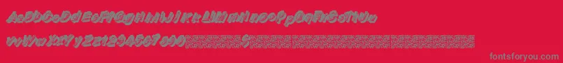 Raceflow Font – Gray Fonts on Red Background